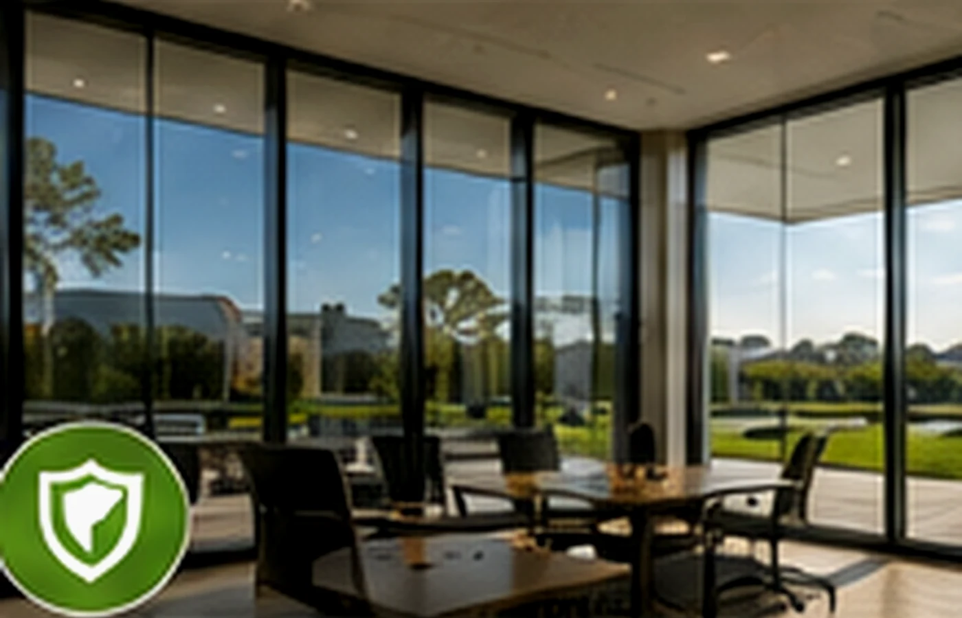 Representative commercial window tinting installation